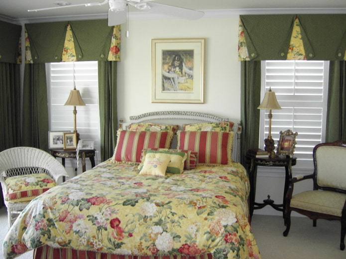 rigid lambrequin made of two fabrics in the interior rigid lambrequin made of two fabrics in the interior