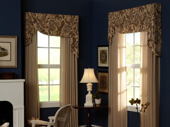 asymmetric bandeau in the interior of the living room asymmetric bandeau in the interior of the living room