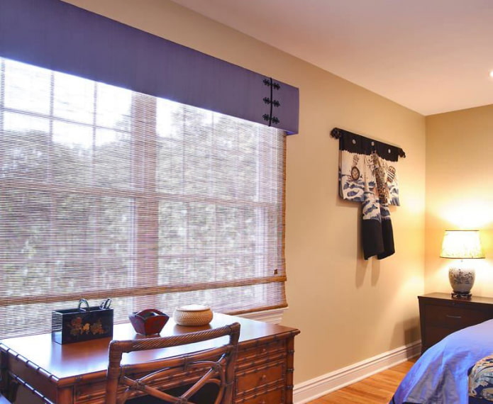 hard purple lambrequin in the interior of the bedroom hard purple lambrequin in the interior of the bedroom