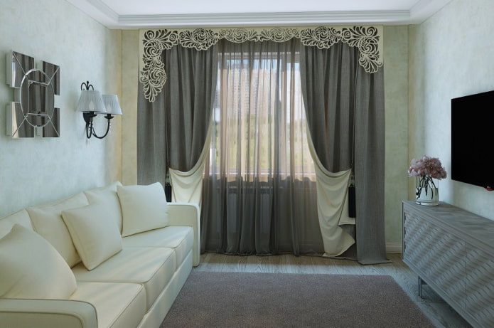 curly lambrequin in the living room curly lambrequin in the living room