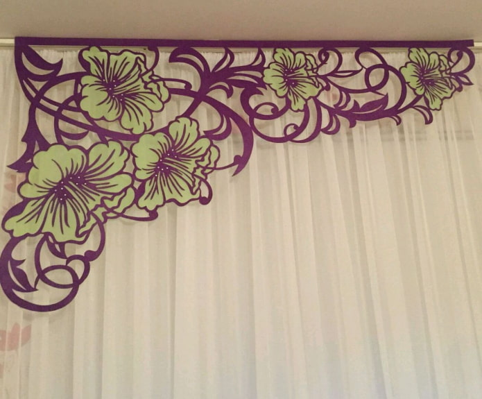 two-color curly lambrequin two-color curly lambrequin