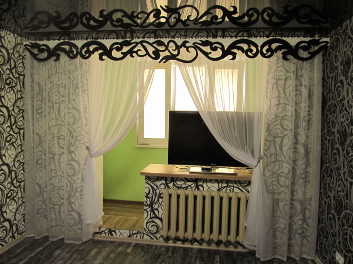 curly lambrequin combined with curtains curly lambrequin combined with curtains