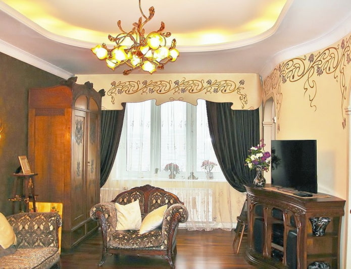 curly lambrequins in the art nouveau style curly lambrequins in the art nouveau style