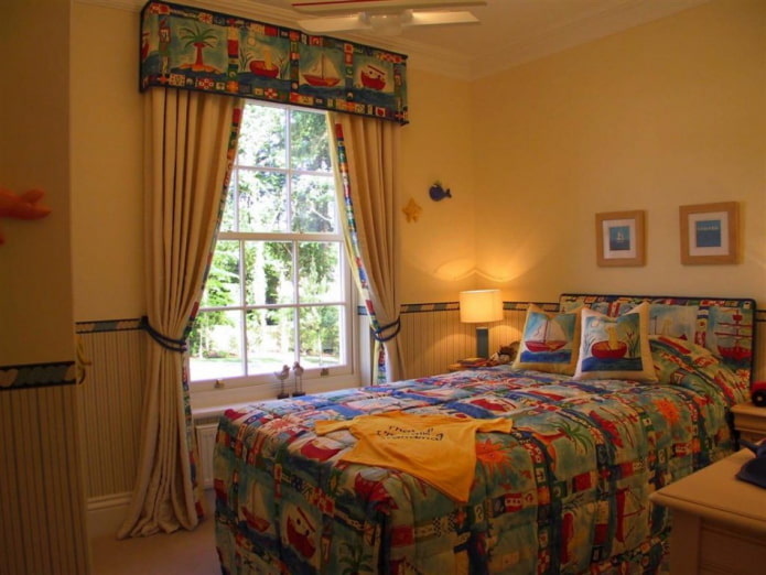 lambrequin in the interior of the nursery