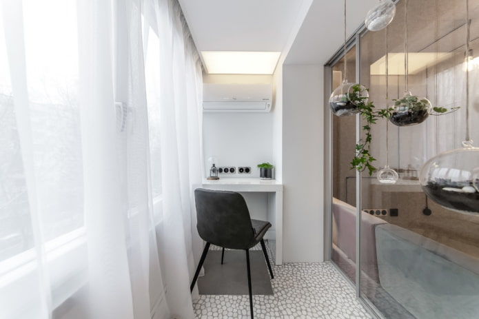 workplace on the loggia workplace on the loggia