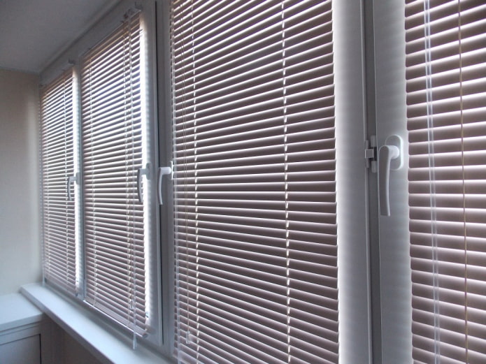 plastic slats on the loggia plastic slats on the loggia