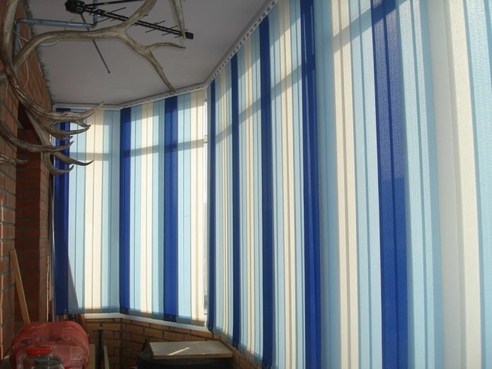 multicolored vertical blinds on the loggia multicolored vertical blinds on the loggia