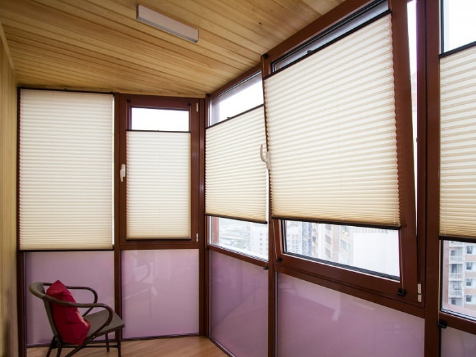 pleated paper blinds on the balcony pleated paper blinds on the balcony
