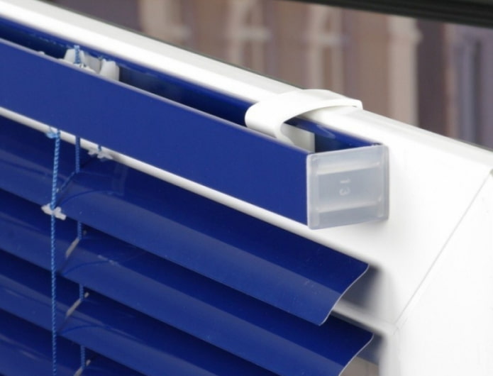 blue blinds on roll-over brackets blue blinds on roll-over brackets