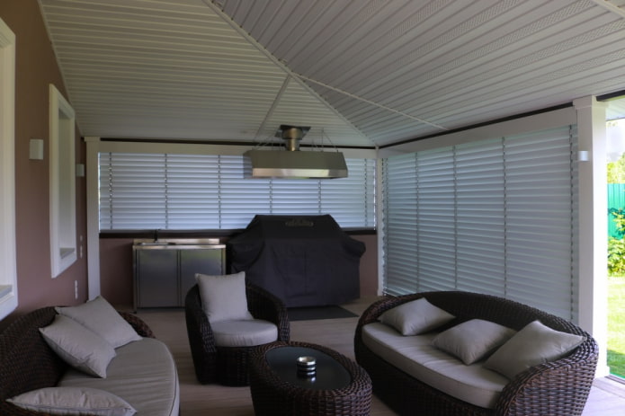 raf curtains on the veranda