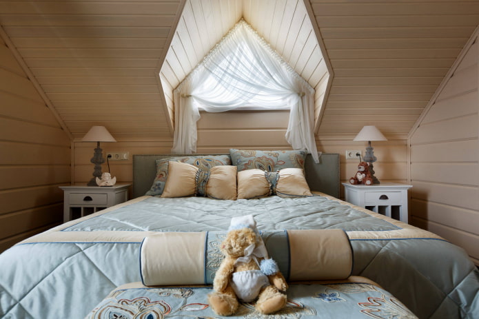 curtains with holders on the roof window