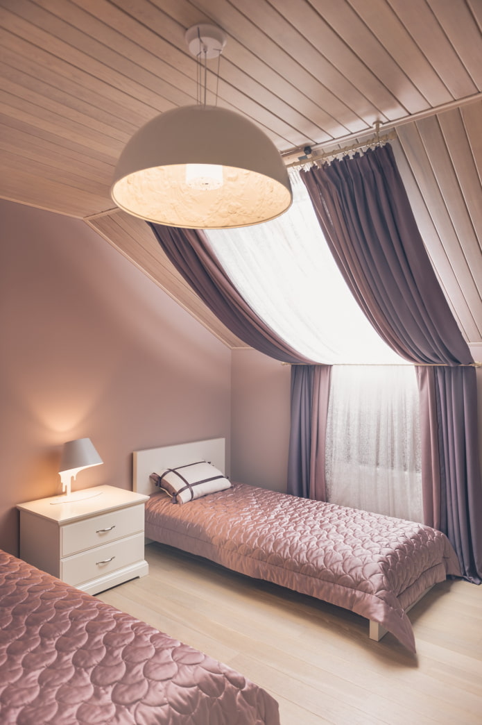 curtains on the skylight