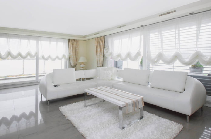 Austrian curtains in modern style Austrian curtains in modern style