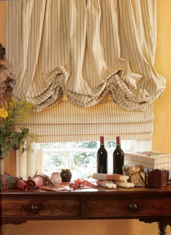 Austrian curtains combined with other curtains Austrian curtains combined with other curtains