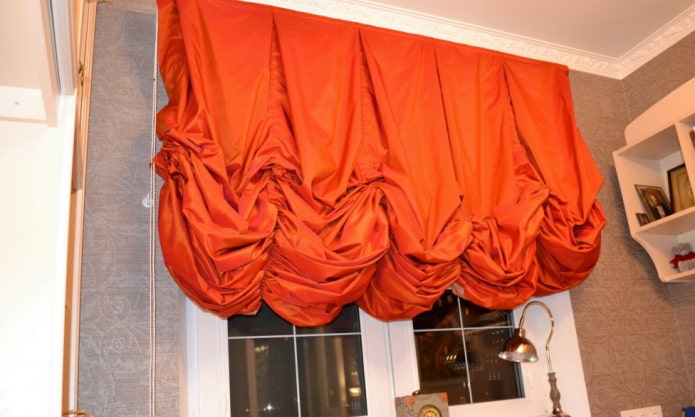 orange austrian curtains in the interior orange austrian curtains in the interior