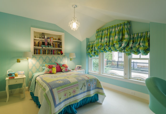 Austrian curtains with Velcro fastening Austrian curtains with Velcro fastening