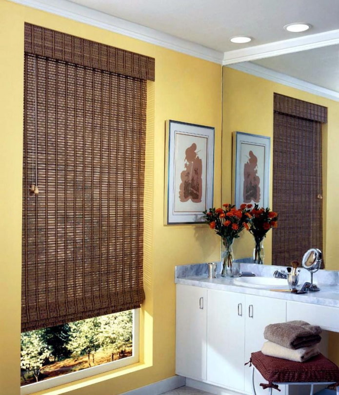 bamboo roman blinds in the interior bamboo roman blinds in the interior