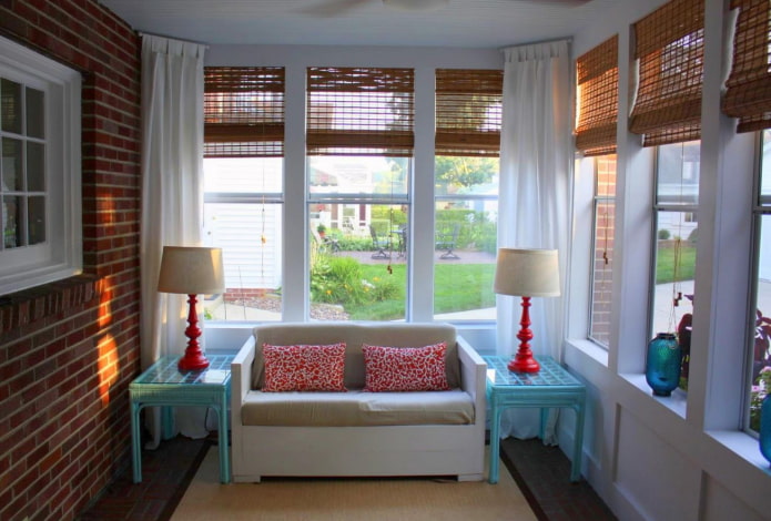 bamboo roman blinds on the veranda bamboo roman blinds on the veranda