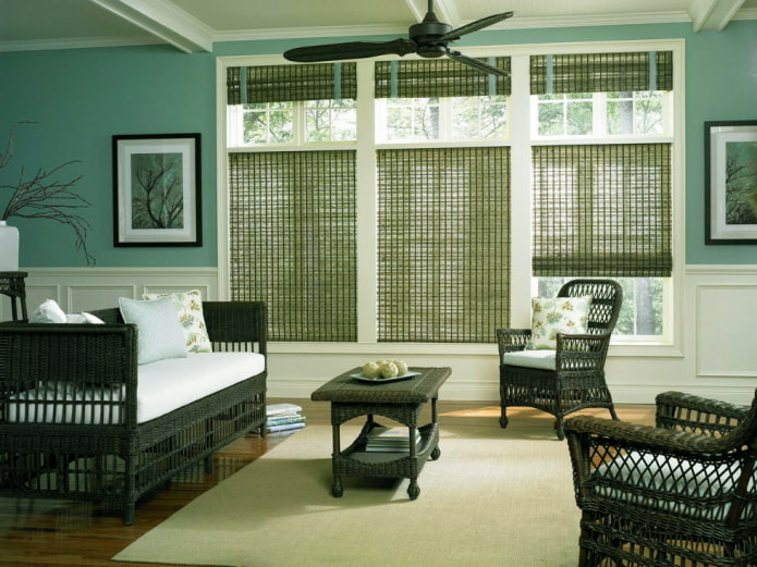green bamboo roman blinds in the interior green bamboo roman blinds in the interior