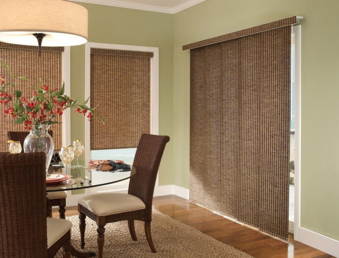 Japanese bamboo panels in the interior Japanese bamboo panels in the interior