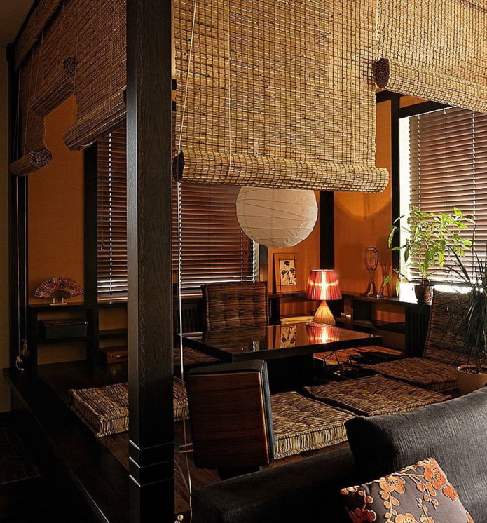 bamboo curtains in oriental style bamboo curtains in oriental style