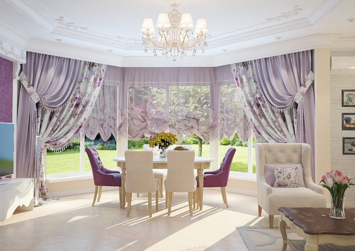 awning curtains in the interior of Provence awning curtains in the interior of Provence