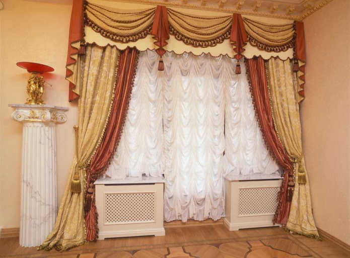 French curtains on a window with a balcony door French curtains on a window with a balcony door