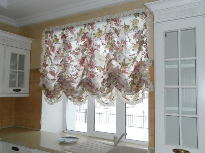 French curtains with floral pattern French curtains with floral pattern