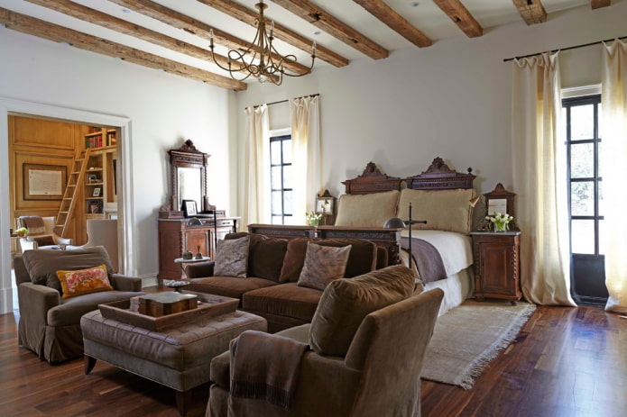 linen curtains in classic style