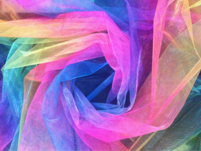 rainbow organza