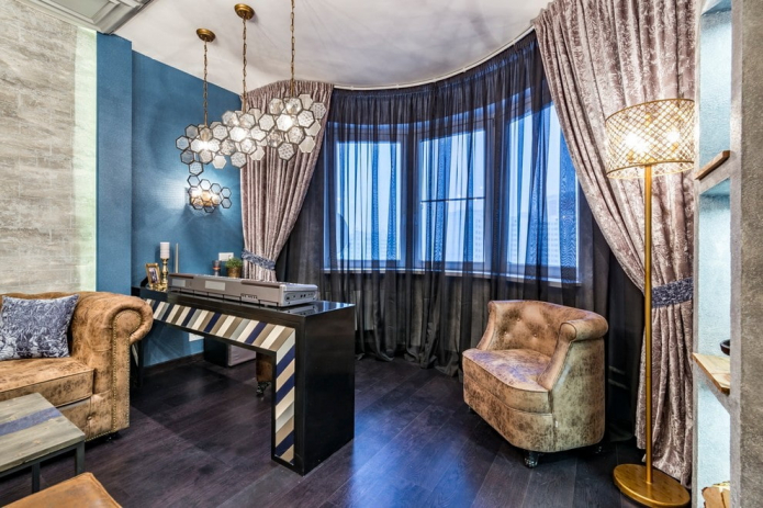 Velvet curtains and organza Velvet curtains and organza