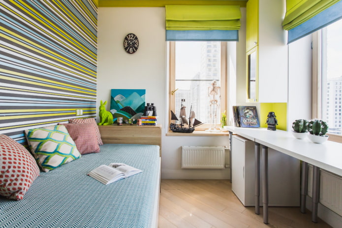 two-tone roman blinds in the nursery two-tone roman blinds in the nursery