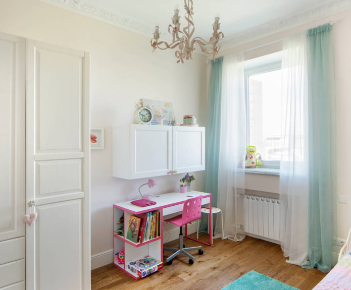 two-tone curtains made of voile in the interior two-tone curtains made of voile in the interior