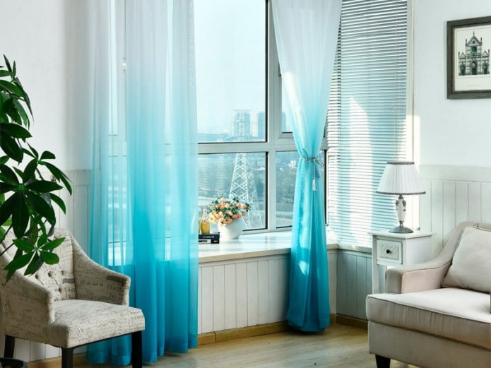 two-tone ombre curtains in the interior two-tone ombre curtains in the interior