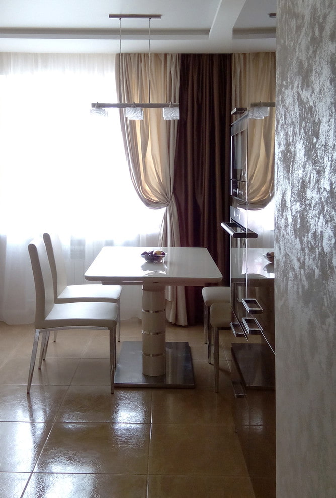 combination of beige and brown on the curtains combination of beige and brown on the curtains