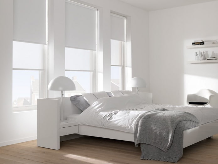 roller blinds in the style of minimalism