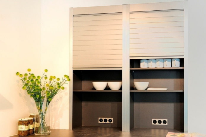 roller shutters instead of cabinet doors