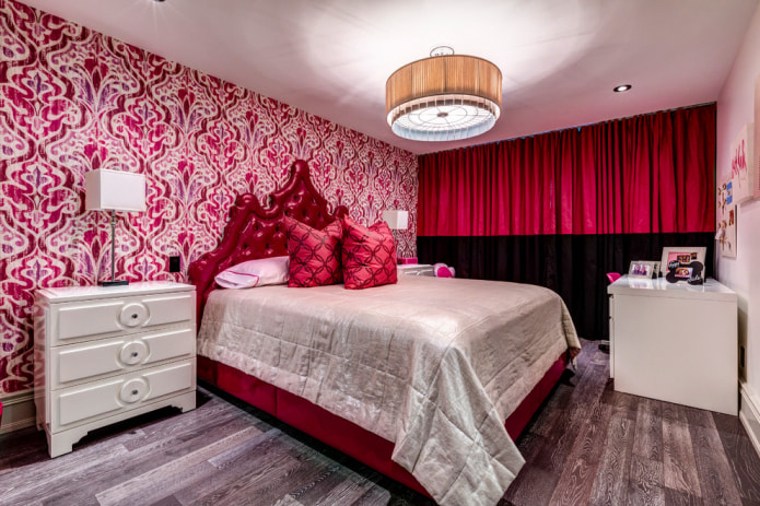 Red and black curtain Red and black curtain