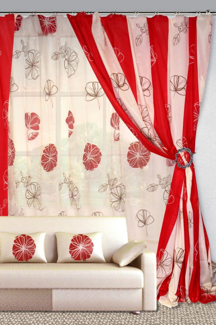 Red and white curtain Red and white curtain