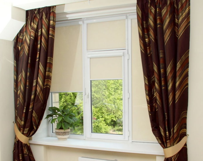 roller blind on the window