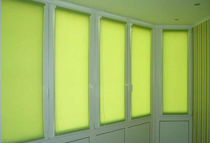 green blinds on the loggia green blinds on the loggia