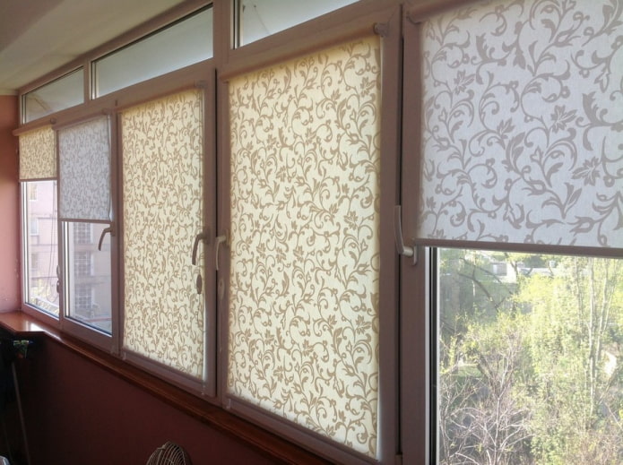 fabric roller blinds on the loggia fabric roller blinds on the loggia