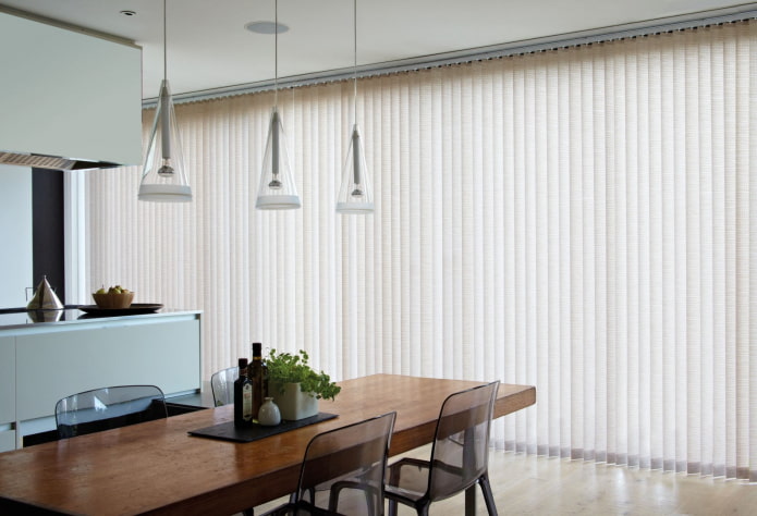 blinds in the kitchen