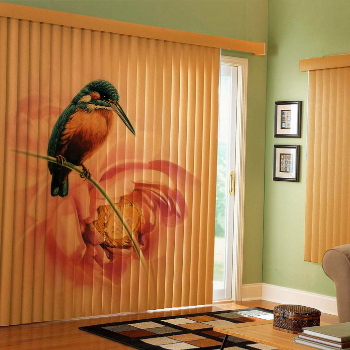 vertical slats with photo printing