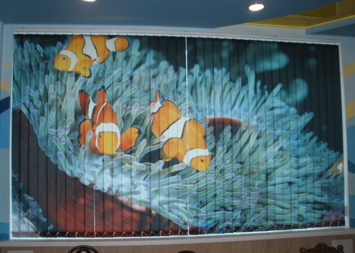 photo blinds in the interior