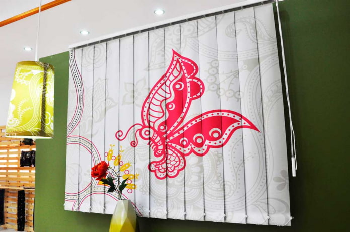 photo blinds in the interior