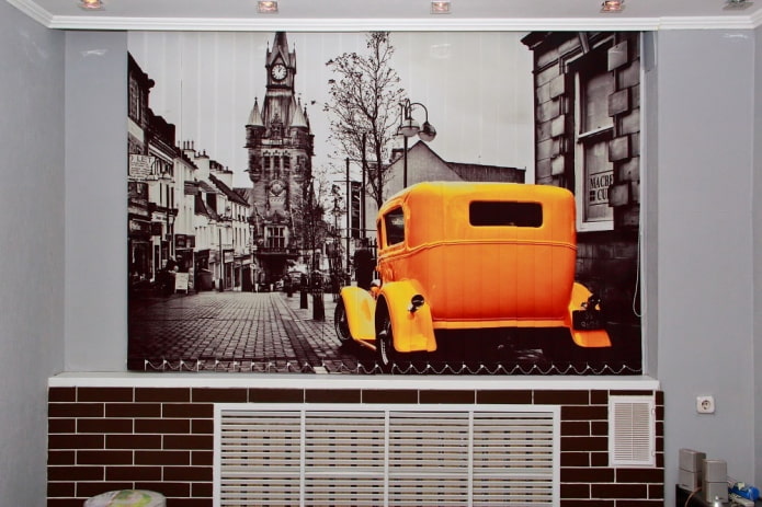 photo blinds in the interior