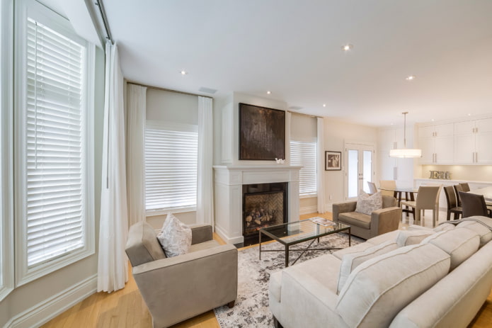 plastic slats in the living room