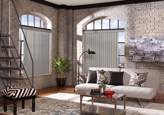 vertical slats in the loft style