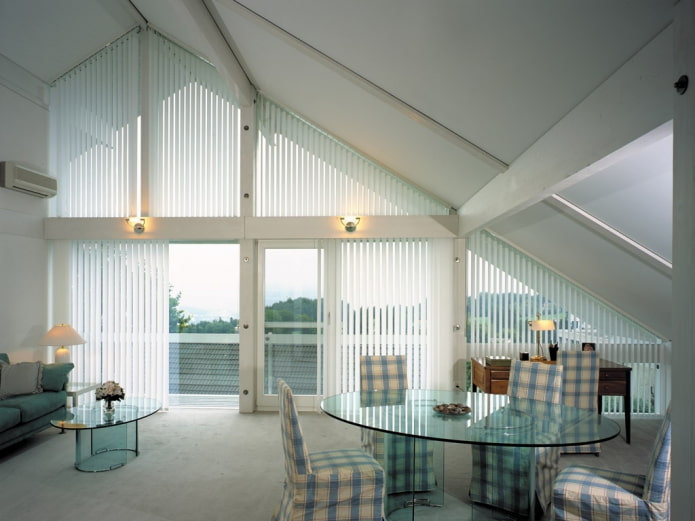 vertical slats on roof windows